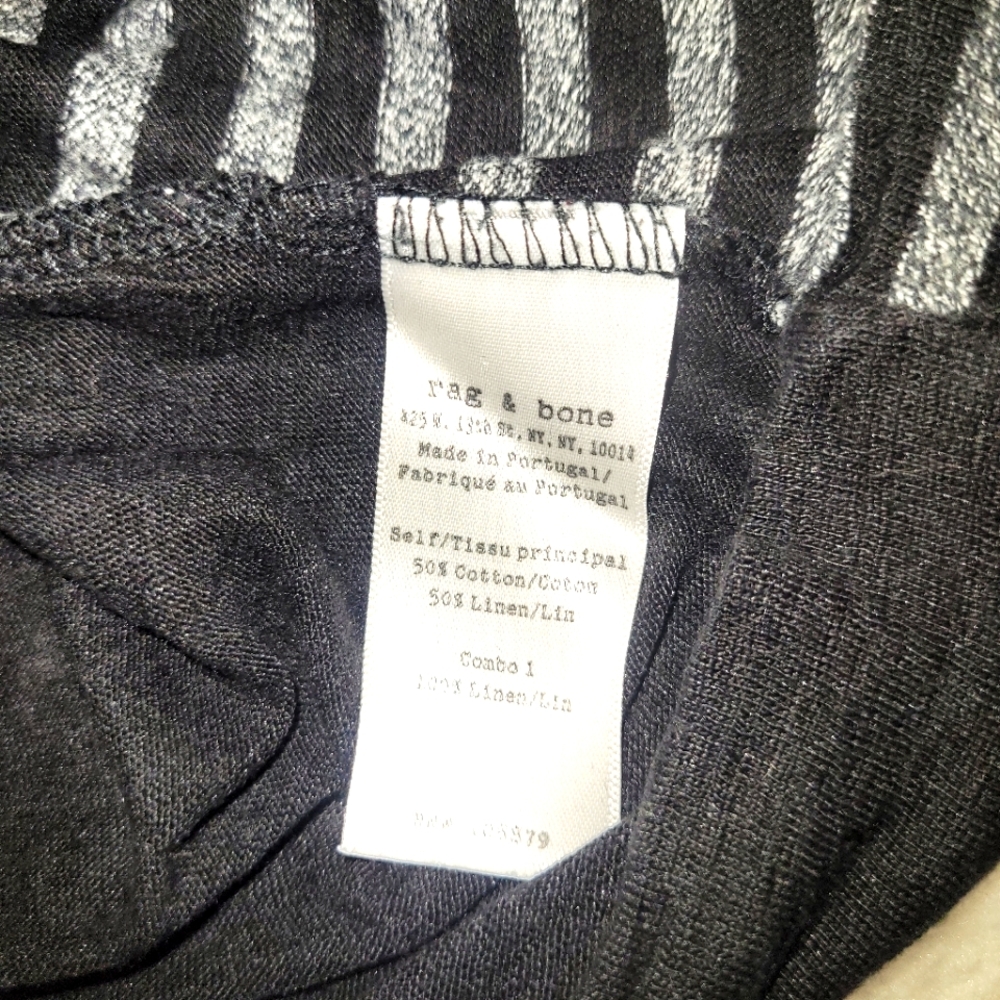 Rag & Bone Striped And Colorblock Black Grey T-Sh… - image 6